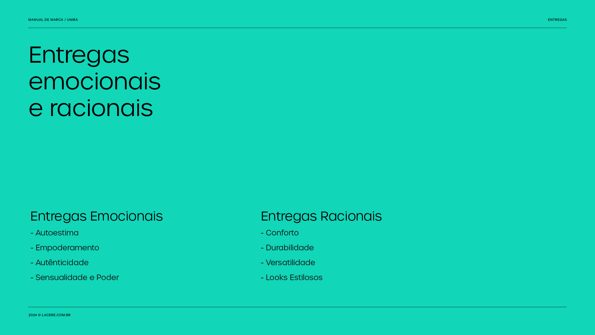 Entregas emocionais e racionais